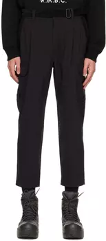Черные брюки карго Tech с поясом White Mountaineering︎