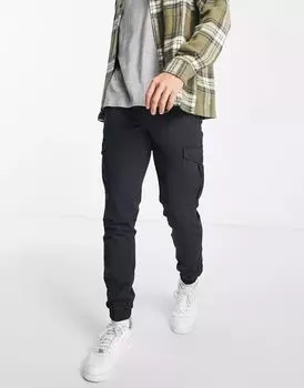 Черные брюки карго узкого кроя Jack & Jones Intelligence