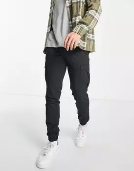 Черные брюки-карго узкого кроя Jack & Jones Intelligence