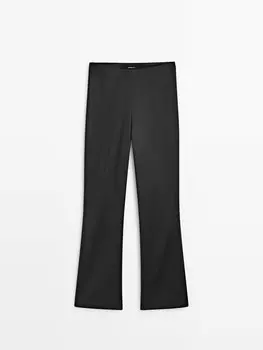 Черные брюки-клекш Massimo Dutti, черный