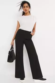 Черные брюки Magisculpt обычного кроя с широкими штанинами JD Williams, черный