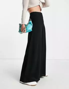 Черные брюки палаццо ASOS DESIGN