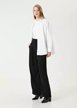 Черные брюки-палаццо со складками Beymen