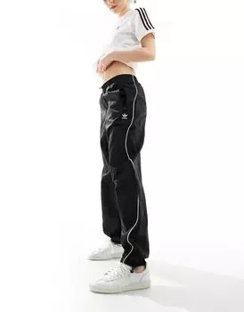 Черные брюки-парашюты adidas Originals Street