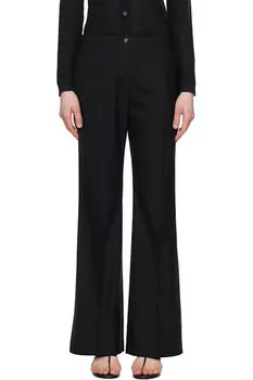 Черные брюки прямого кроя AMOMENTO