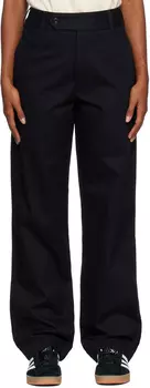 Черные брюки прямого кроя Nicholas Daley