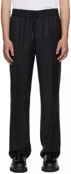 Черные брюки «птичий глаз» Brioni