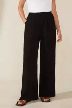 Черные брюки с эластичной резинкой на талии Ro&Zo, черный