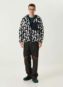 Черные брюки с деталью garni Moncler