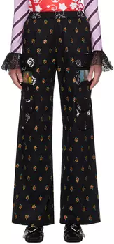 Черные брюки с фанлайтом Chopova Lowena