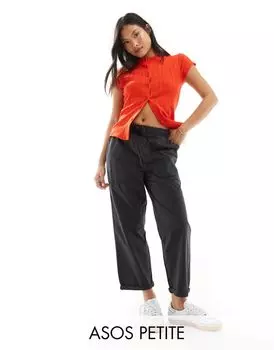 Черные брюки с несколькими карманами ASOS DESIGN Petite