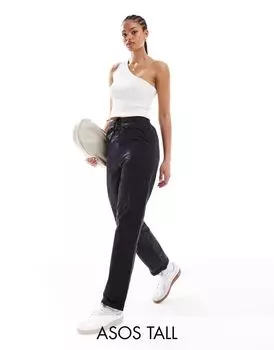 Черные брюки с несколькими карманами ASOS DESIGN Tall
