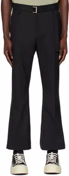 Черные брюки с поясом sacai