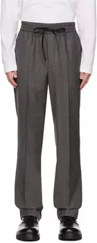 Черные брюки с узором \гусиные лапки\"" Brioni