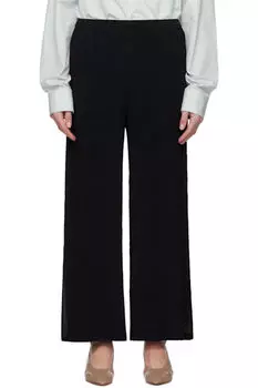 Черные брюки с заштрихованной отделкой ISSEY MIYAKE