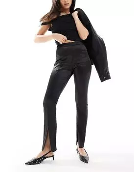 Черные брюки-сигареты от Miss Selfridge (часть комплекта)