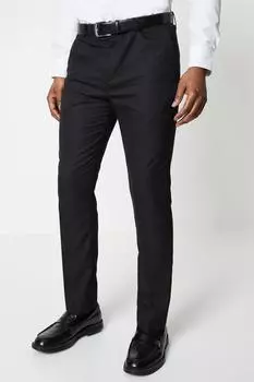 Черные брюки-смокинг с фактурным рисунком Burton, черный