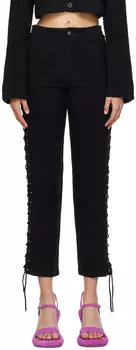 Черные брюки со шнуровкой Eckhaus Latta
