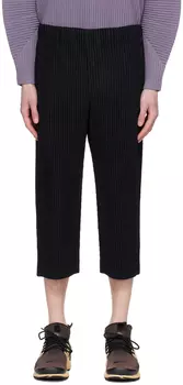 Черные брюки со складками 1 Homme Pliss Issey Miyake