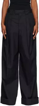 Черные брюки со складками LEMAIRE