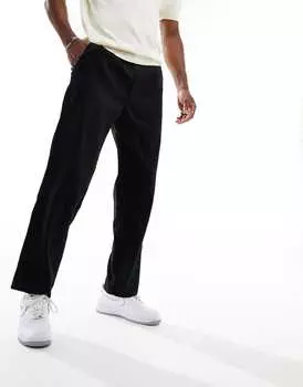 Черные брюки со складками на заказ Bershka