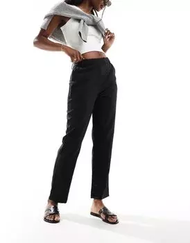 Черные брюки строгого кроя длиной до щиколотки ASOS DESIGN