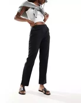Черные брюки строгого кроя длиной до щиколотки ASOS DESIGN