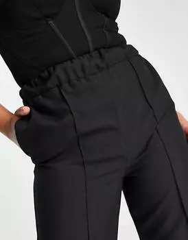 Черные брюки строгого кроя с эластичной резинкой на талии ASOS DESIGN Tall