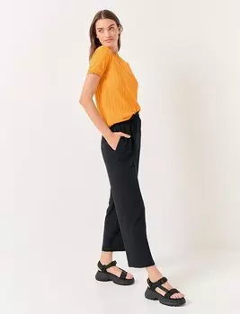 Черные брюки свободного кроя с высокой талией и карманами Jimmy Key