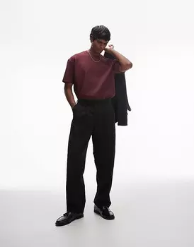 Черные брюки свободного кроя Selected Homme