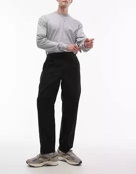 Черные брюки свободного кроя Selected Homme Art