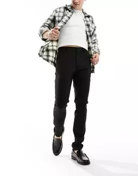 Черные брюки узкого кроя ASOS