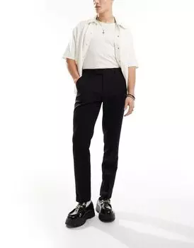 Черные брюки узкого кроя ASOS DESIGN