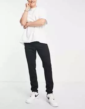 Черные брюки узкого кроя из джерси Jack & Jones Intelligence