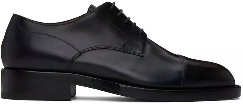 Черные дерби с кепкой и носком Dries Van Noten