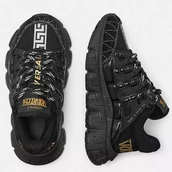 Черные детские кроссовки Trigreca Versace, черный