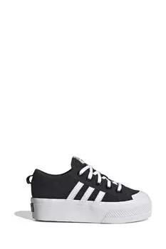 Черные детские спортивные туфли на платформе adidas Originals Nizza adidas originals, черный