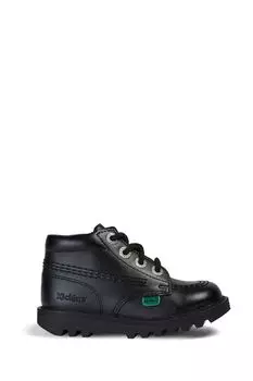 Черные детские туфли Kick на молнии Kickers, черный