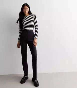 Черные длинные брюки узкого кроя New Look, черный