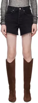 Черные длинные джинсовые шорты Parker AGOLDE