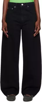 Черные длинные джинсы-бочонки FRAME