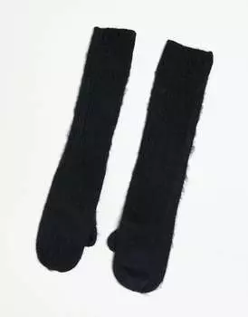 Черные длинные варежки Topshop Mae