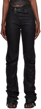 Черные драпированные джинсы Ottolinger