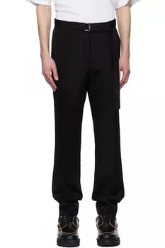 Черные двубортные брюки sacai