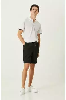 Черные двубортные вязаные шорты Network, черный