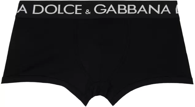Черные двусторонние эластичные боксеры Dolce & Gabbana
