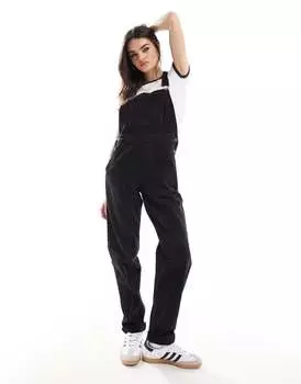 Черные джинсовые комбинезоны ASOS DESIGN