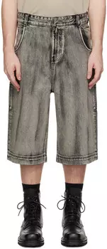 Черные джинсовые шорты D Entire Studios, Chargrill