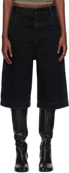 Черные джинсовые шорты D Entire Studios, Magnetite