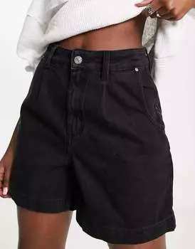 Черные джинсовые шорты Mango